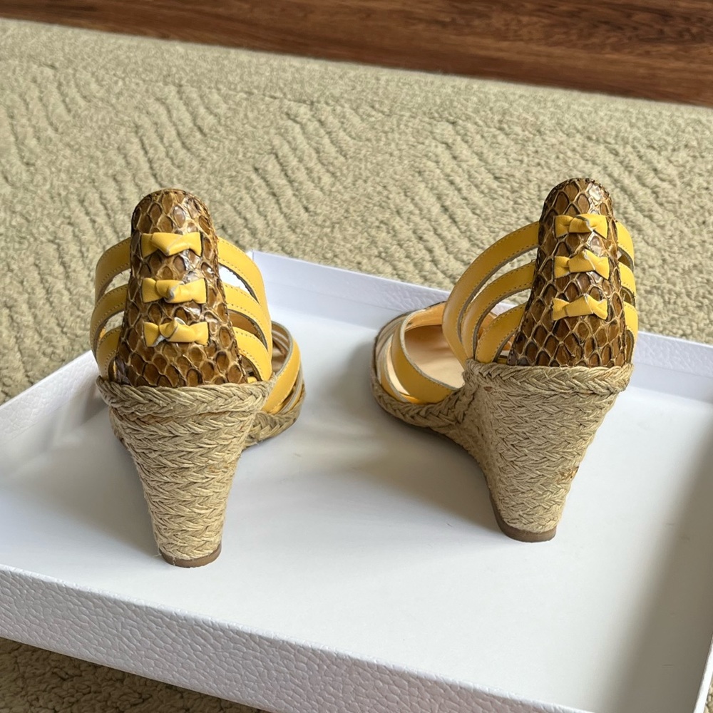 Salvatore Ferragamo Yellow Wedges - Picture 6 of 8